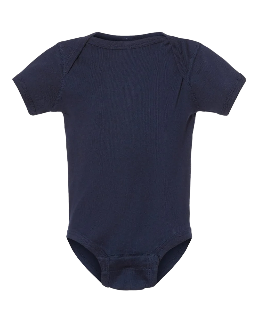 Bee Free Onesie in navy, front view.