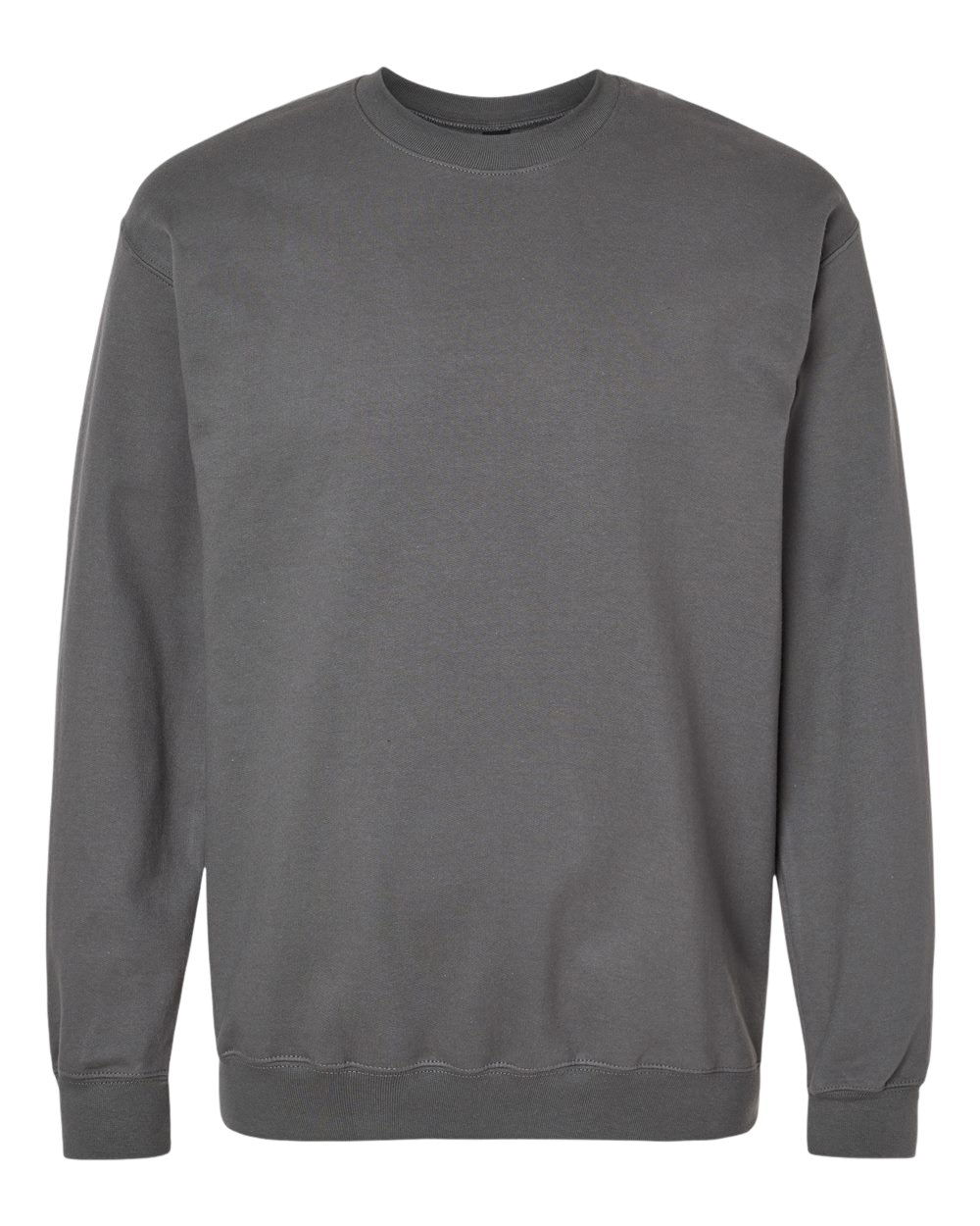 Adult Sweatshirt in charcoal, front view.