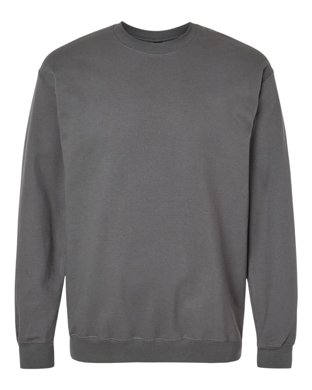 Adult Sweatshirt in charcoal, front view.