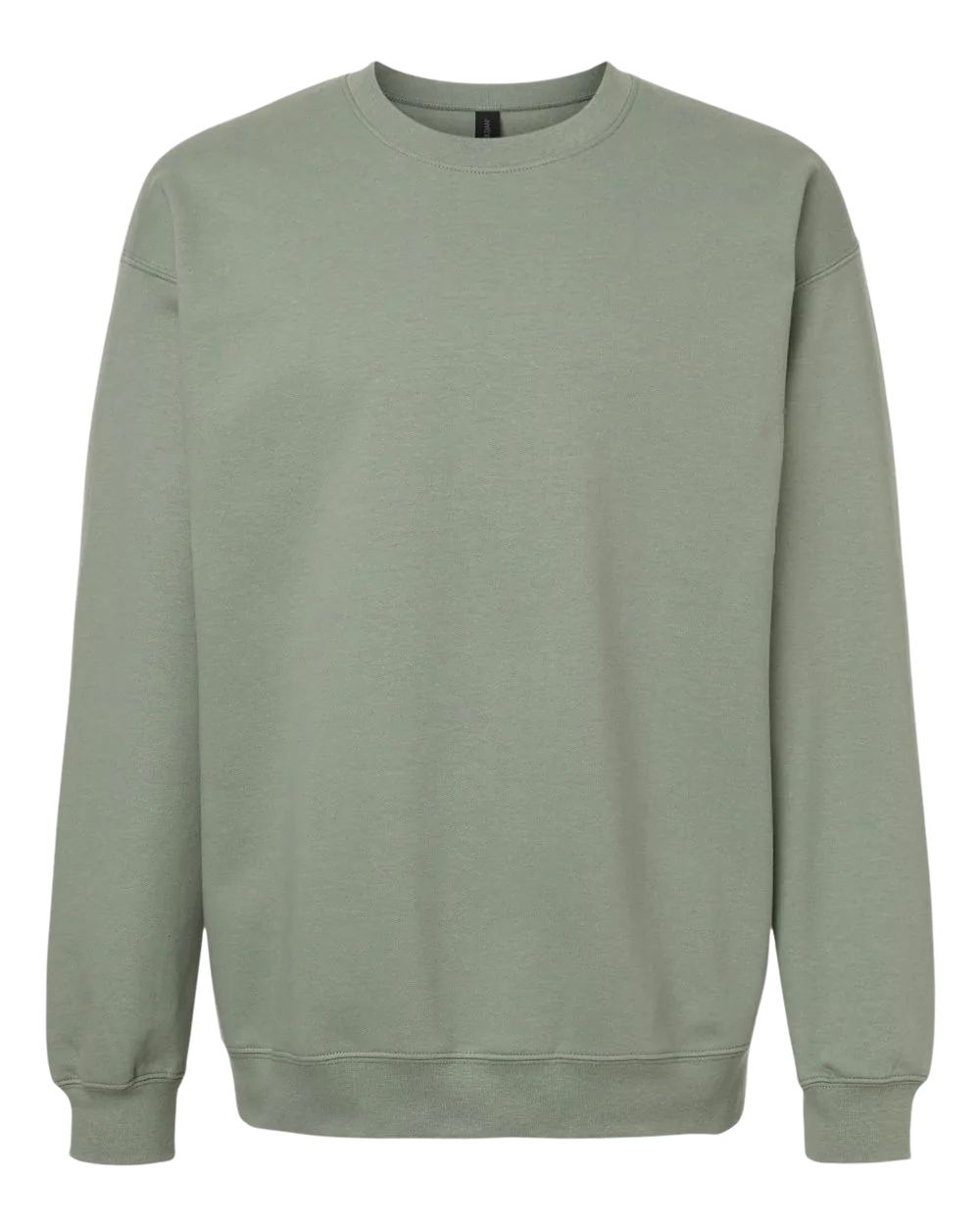 Adult Sweatshirt in sage, front view.