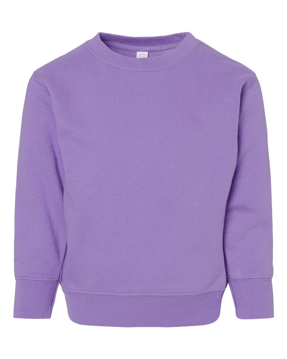 Toddler Sweatshirt in lavender, front view.