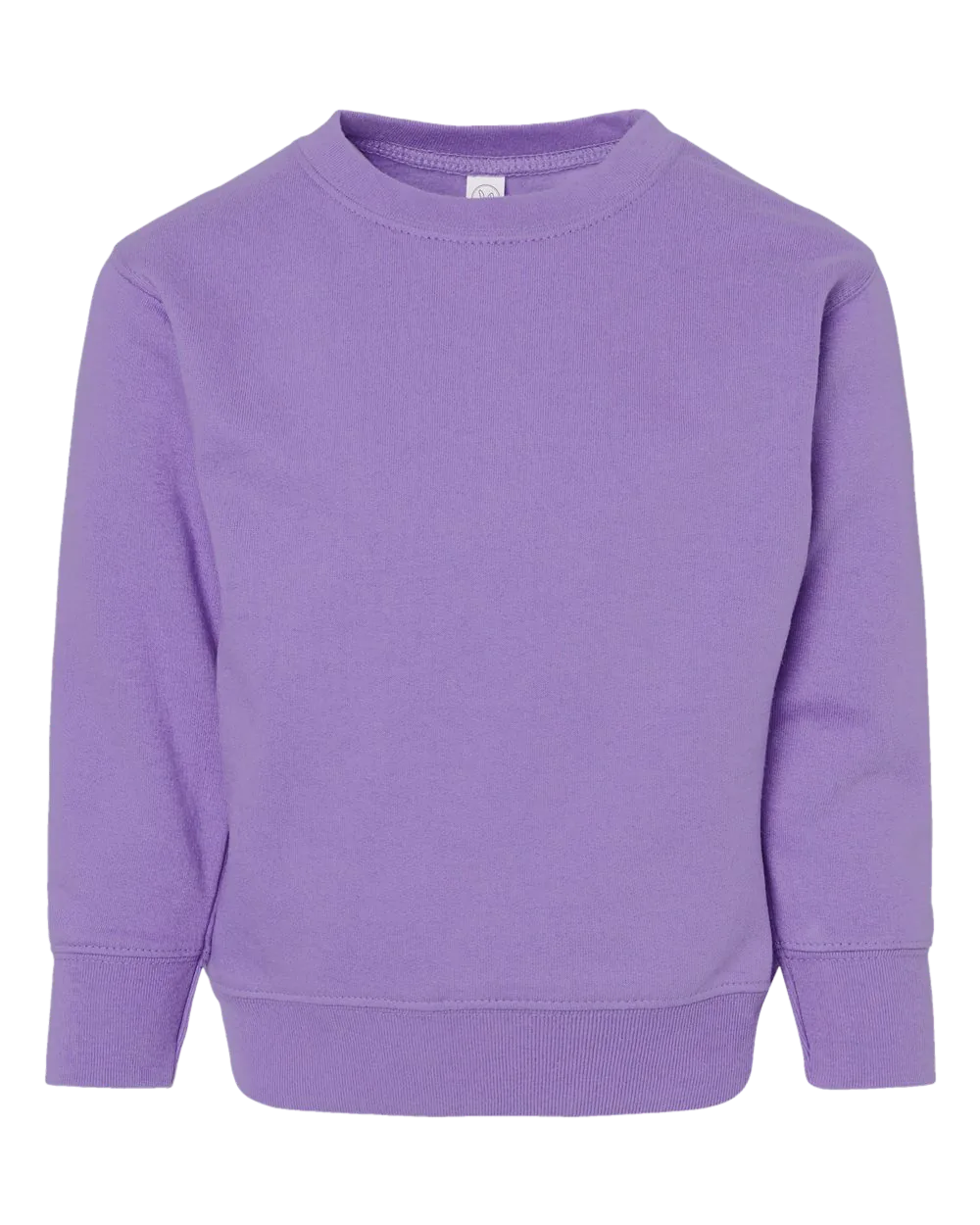Toddler Sweatshirt in lavender, front view.
