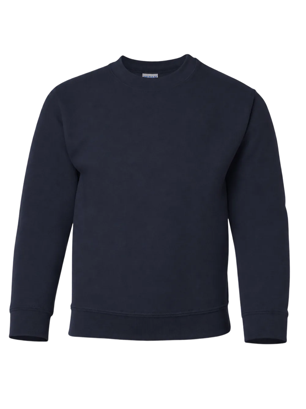 Youth Sweatshirt in navy, front view.